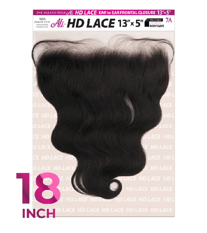 Adjustable - cap braided wigs for a comfortable fitNew Born Free HD 13X5 LACE EAR to EAR FRONTAL CLOSURE-BODY WAVE 18" - HDC135D18