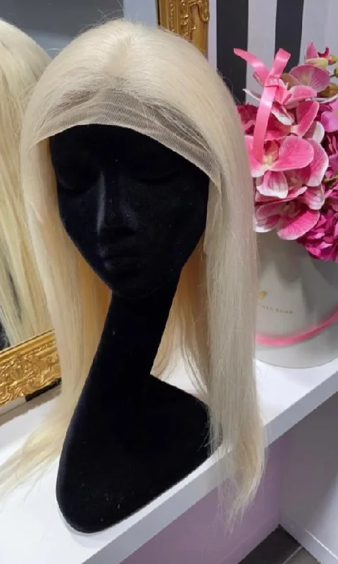 Human - hair wig with a 180 - density for a full and thick appearanceLong Blonde Real Human Hair Wig