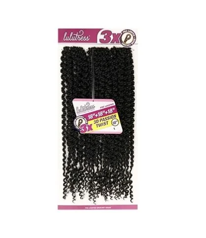 Human hair braided wigs for a luxurious feelLuLutress 3x 3D passion twist crochet braid 18"+18"+18"