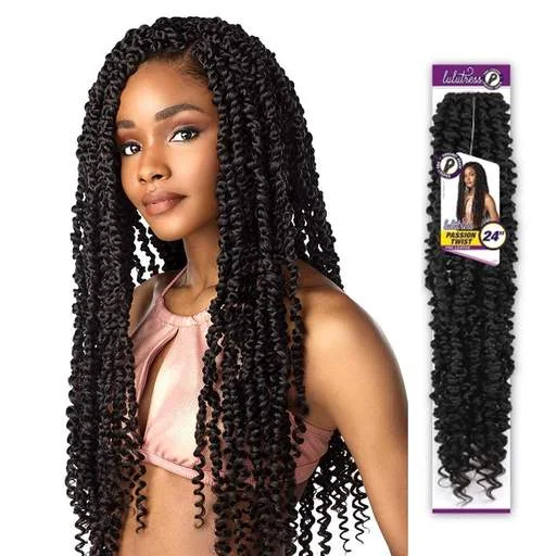 Long - length braided wigs for a glamorous and voluminous styleLuLutress Passion Twist Crochet Braid 24"