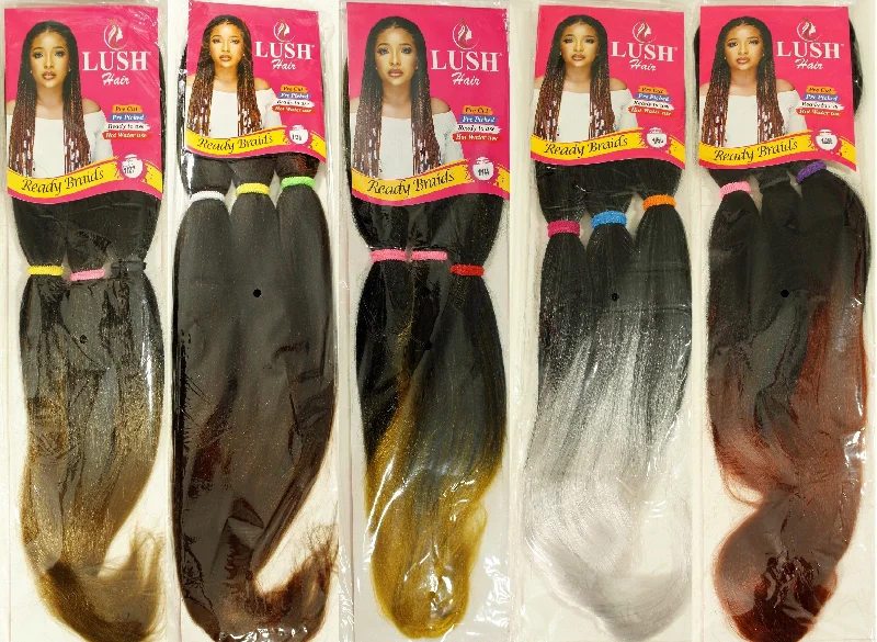 Braided wigs with a pre - plucked hairline for a natural lookLush Hair Pre-Cut Pre-Picked Ready Braids 24" 165g Hair Extensions