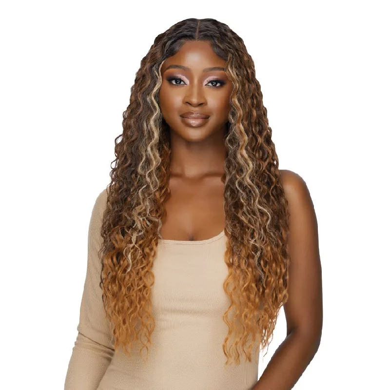 Lace wig with a curly texture for a bold and stylish choiceOutre Melted Hairline HD Synthetic Glueless Lace Front Wig - Lea (DRST SILVER NOIR only)