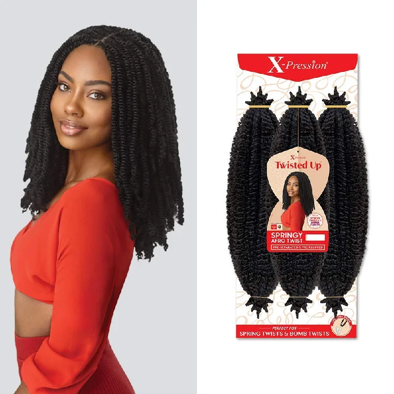 Braided wigs with a natural - looking scalp for a more realistic finishOutre Synthetic Braid - X PRESSION TWISTED UP SPRINGY AFRO TWIST