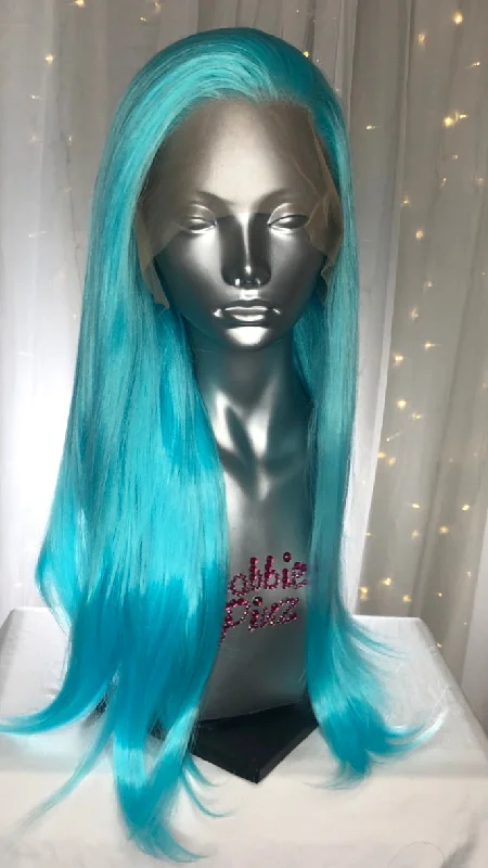 Full - lace wig with a natural - looking hairline for a seamless appearance"Priya" - Teal