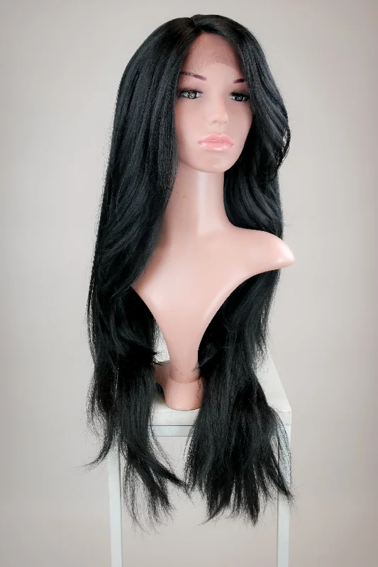 Lace wig with a curly texture for a bold and stylish choicePrudence Midnight Black - Natural