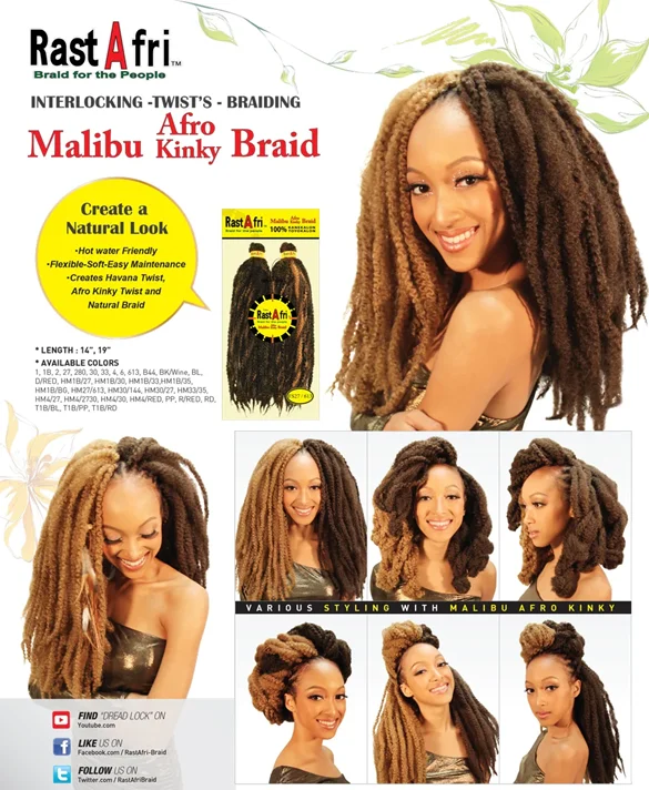 Micro braided wigs for a delicate and intricate styleRAST A FRI MALIBU AFRO KINKY