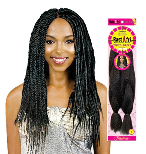 Bohemian - style braided wigs with added beads and accessoriesRastAfri Twist n Dread Braiding Hair