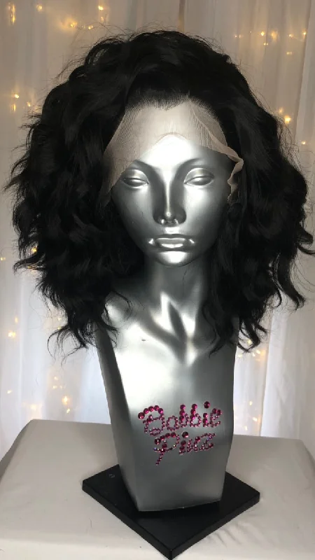 Lace wig with a honey - blonde color for a warm and sunny appearance"Sabrina" - 2