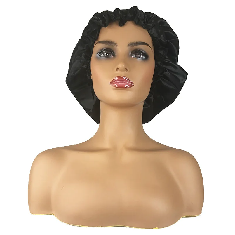 Braided wigs with a middle - part for a classic and elegant styleSatin Silk Bonnet Double Layer