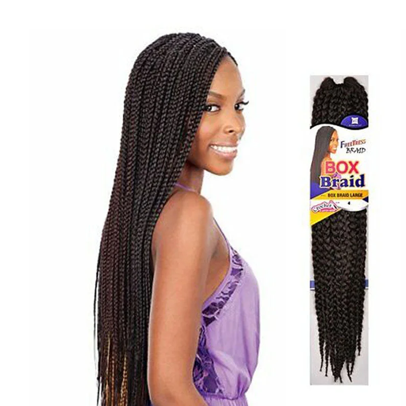 Lace wig with a side - swept bang for a sophisticated lookSHAKE N GO FREETRESS Braid Medium Box 20"