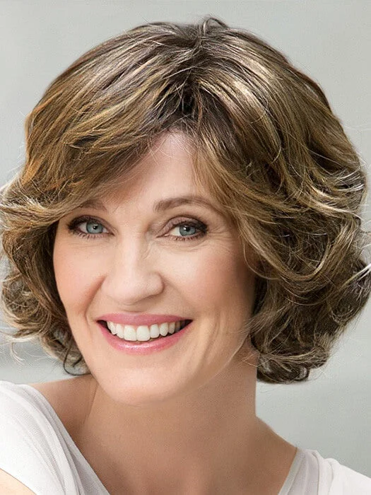 Adjustable - cap bob wig for a comfortable fitShort Bob Wavy Wigs Synthetic Wigs By imwigs®