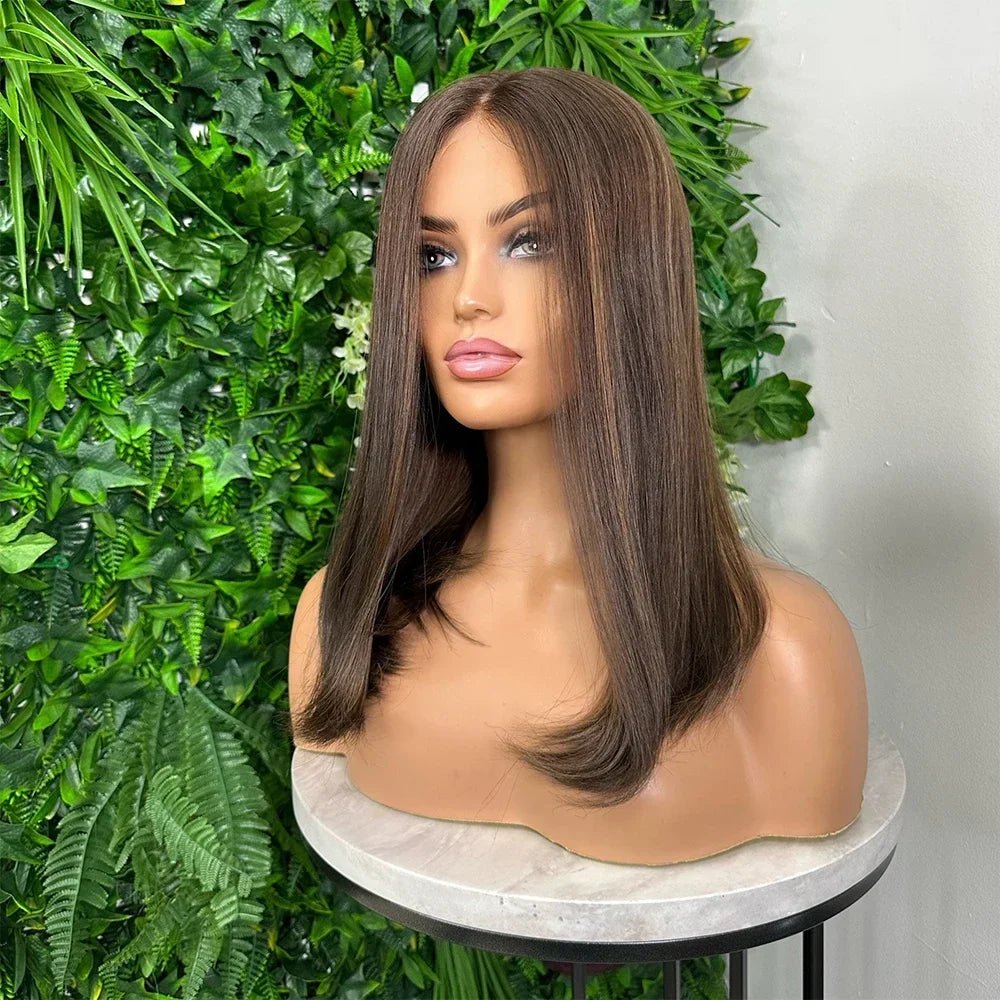 Human - hair wig with a side - part for a more flattering appearanceSilk Base HD Lace Wig