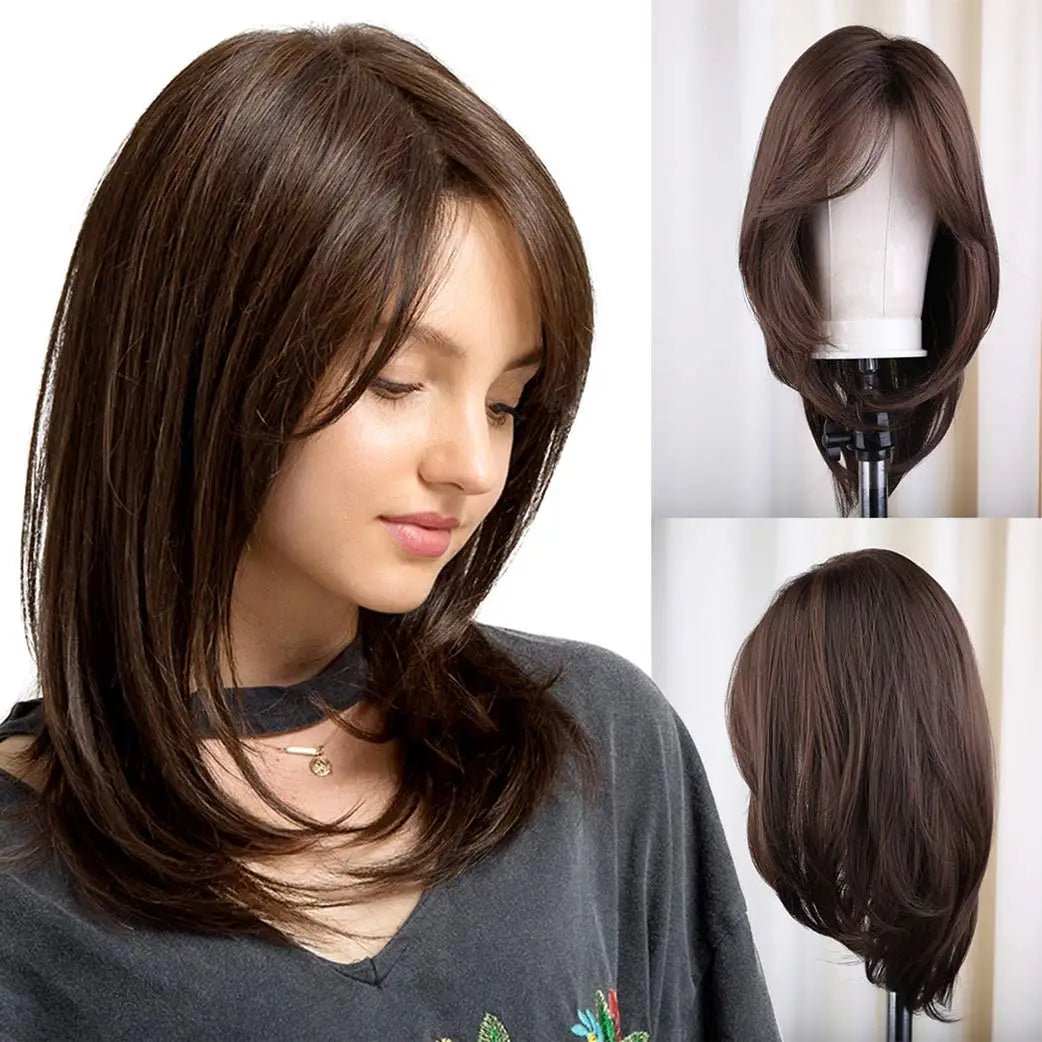 Indian - human - hair wig with a natural - looking shineSilk Base Straight Bob Wig