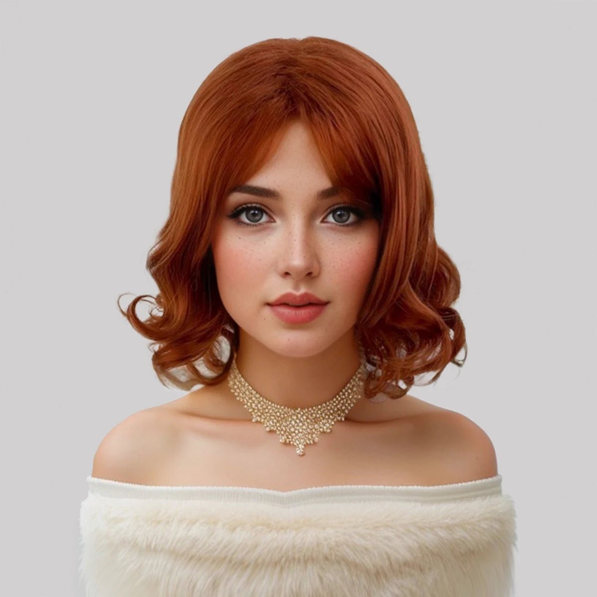 Human - hair wig with a straight texture for a sleek and minimalist lookSynthetic Short Blonde Curly Bob Wig