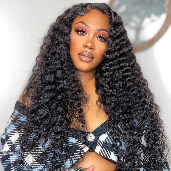 Synthetic lace wig with a heat - resistant formulaWOWANGEL 5X5 HD Lace Closure Wig Deep Wave | USA Overnight Shipping