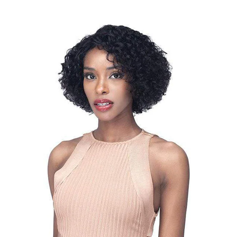 Adjustable - cap lace wig for a comfortable fitBOBBI BOSS 100% Unprocessed Human Hair Wet And Wavy Wig KALEN