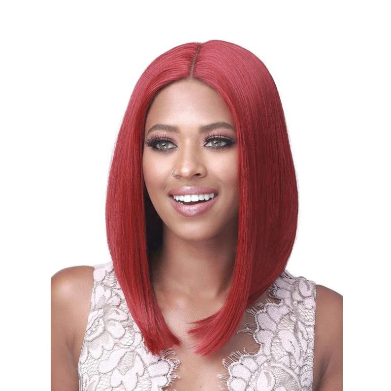 Lace wig with a wispy fringe for a soft and feminine lookBOBBI BOSS Lace 4" Deep Part Lace Front WIg GENA