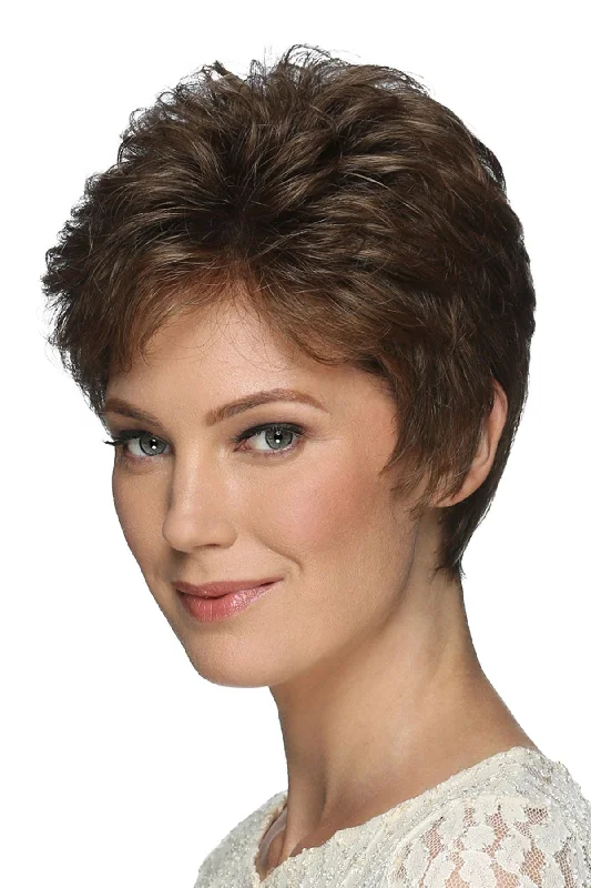 Lace wig with a wispy fringe for a soft and feminine lookEstetica Wigs - Petite Valerie