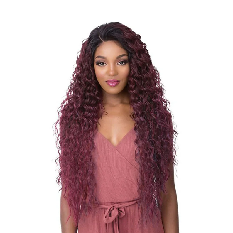 Lace wig with a pre - bleached knot for a natural - looking scalpIT'S A WIG Human Hair Mix 360 Lace Frontal Wig TAMARA