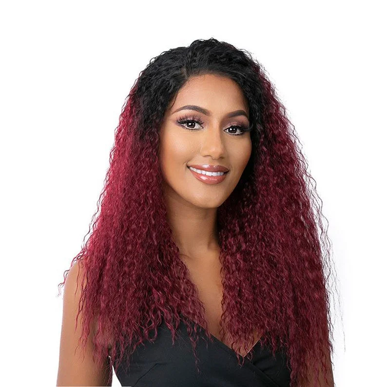 Lace wig with a wavy texture for a beachy lookIT'S A WIG Synthetic HD Lace Wig - DEWII