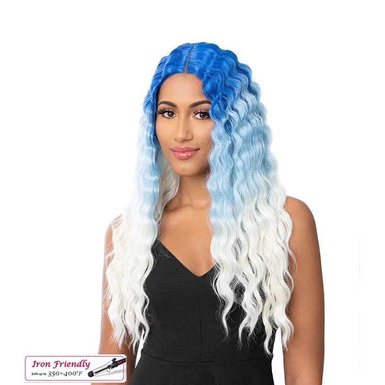 Lace wig with a natural - looking root for a more realistic lookIT'S A WIG Synthetic HD Lace Wig - HD LACE CRIMPED HAIR 5