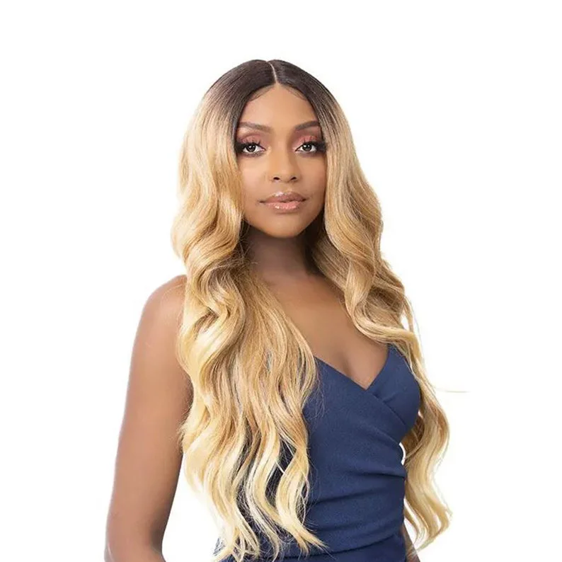 Lace wig with a 200 - density for a full and thick appearanceIT'S A WIG Synthetic HD Lace Wig - JENETRICA