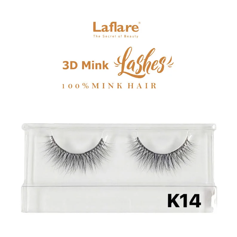 Lace wig with a 200 - density for a full and thick appearanceLAFLARE 3D FAUX MINK LASHES - K14