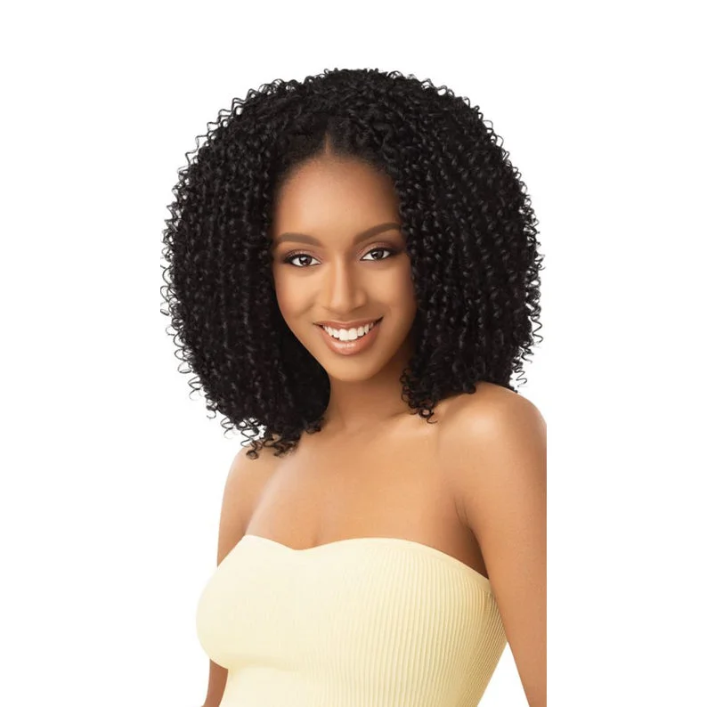 Lace wig with a wavy texture for a beachy lookOUTRE Converti Cap Synthetic Hair Half Wig AFTER MIDNIGHT