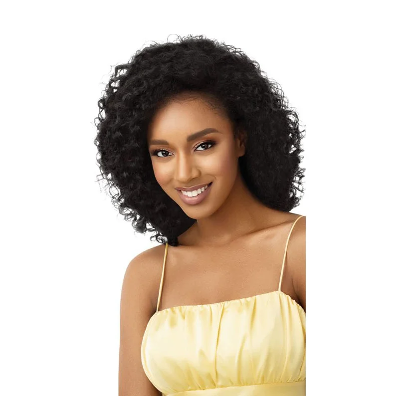 Lace wig with a natural - looking root for a more realistic lookOUTRE Converti Cap Synthetic Hair Half Wig BEACH BABE