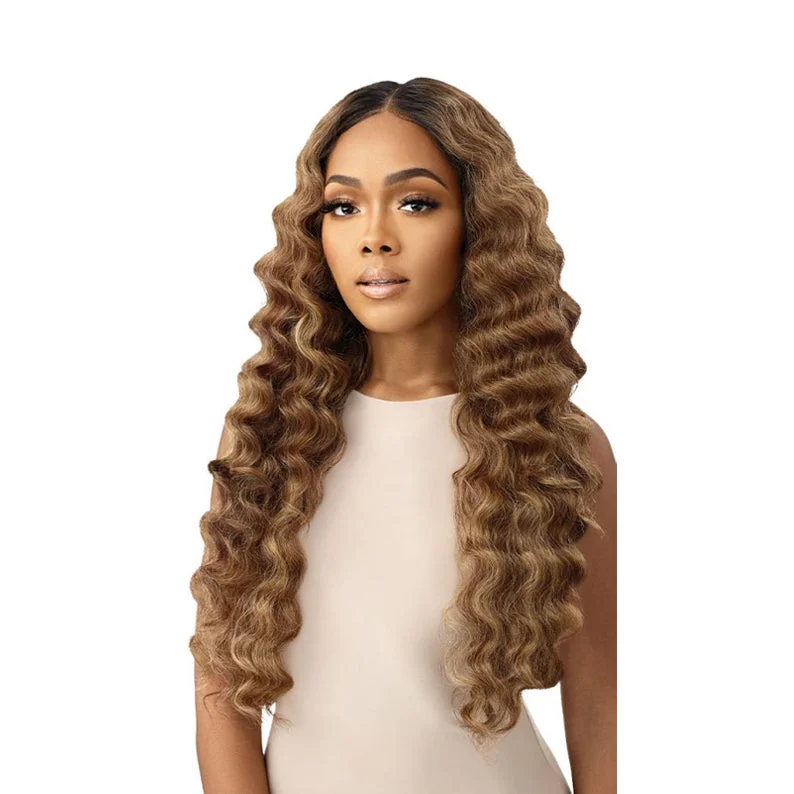 Lace wig with a wispy fringe for a soft and feminine lookOUTRE Melted HairLine Lace Front Wig BRIALLEN