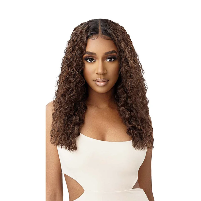 Lace wig with a side - swept bang for a sophisticated lookOUTRE Melted Hairline Synthetic HD Lace Front Wig MIABELLA