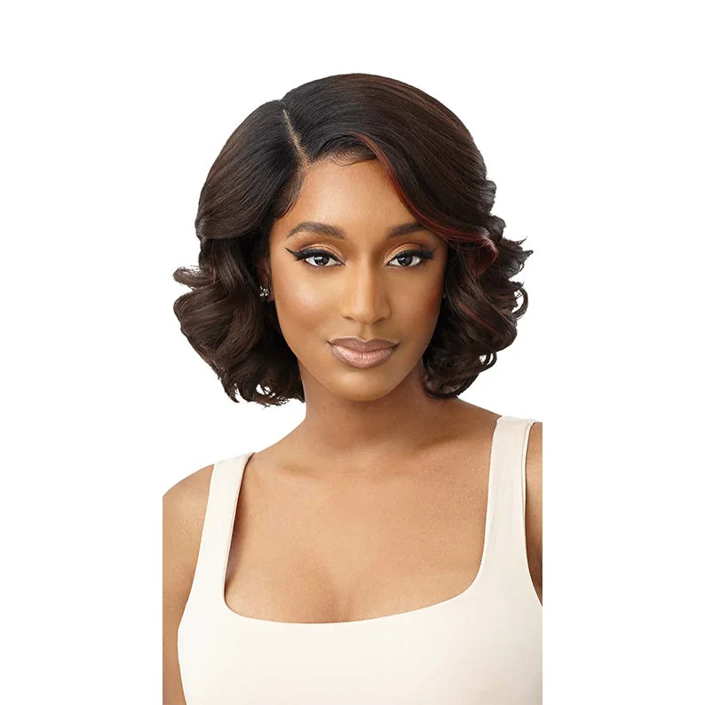 Lace wig with a 200 - density for a full and thick appearanceOUTRE Melted Hairline Synthetic Hd Lace Front Wig SOVEIDA