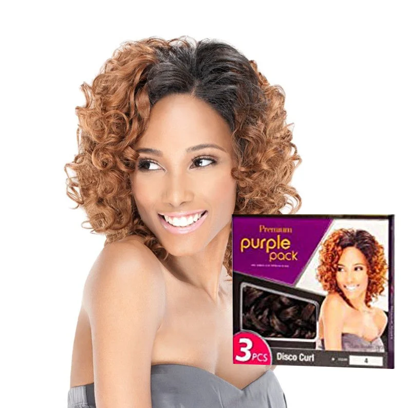 Full - lace wig with a natural - looking hairline for a seamless appearanceOUTRE PURPLE PACK 3pcs Disco Curl