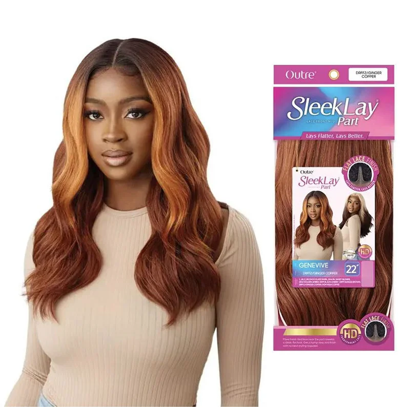 Full - lace wig with a natural - looking hairline for a seamless appearanceOUTRE Sleek Lay HD Lace Front Wig - GENEVIVE