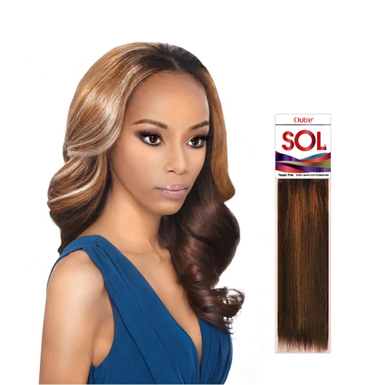 Lace wig with a side - part for a more flattering lookOUTRE SOL Yaki