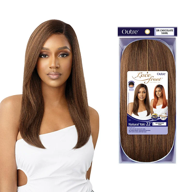 Lace wig with a curly texture for a bold and stylish choiceOUTRE Synthetic Hair HD Lace Front Wig - NATURAL YAKI 22"