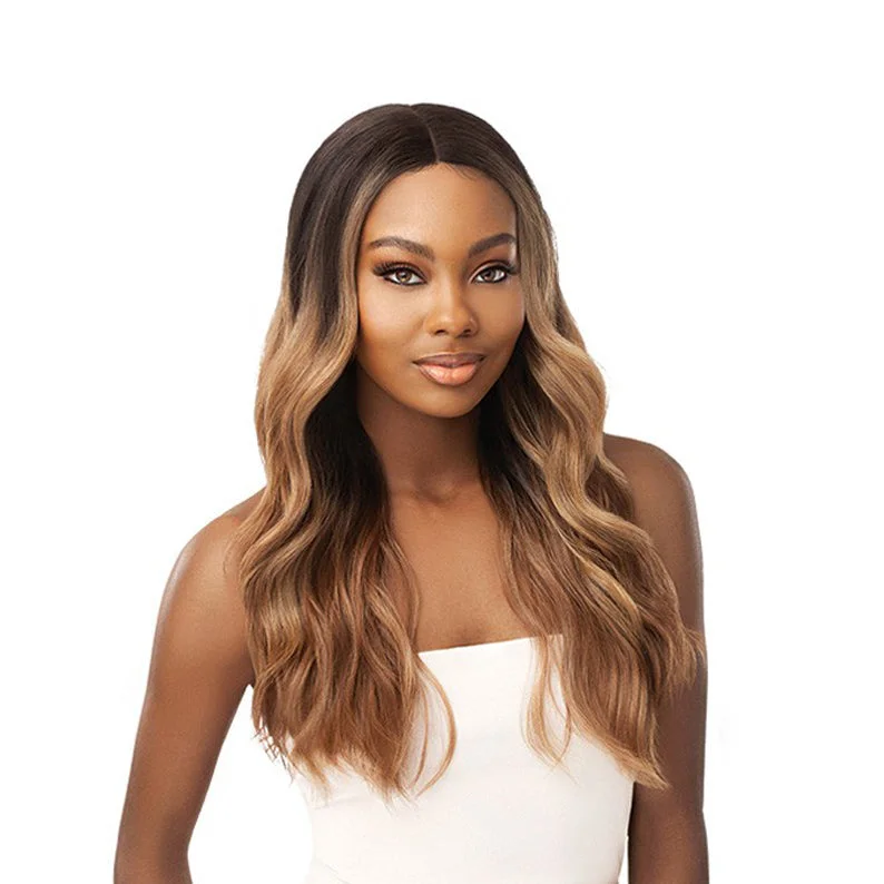 Lace wig with a straight texture for a sleek and minimalist lookOUTRE Synthetic Hair Lace Front Wig STEVIE