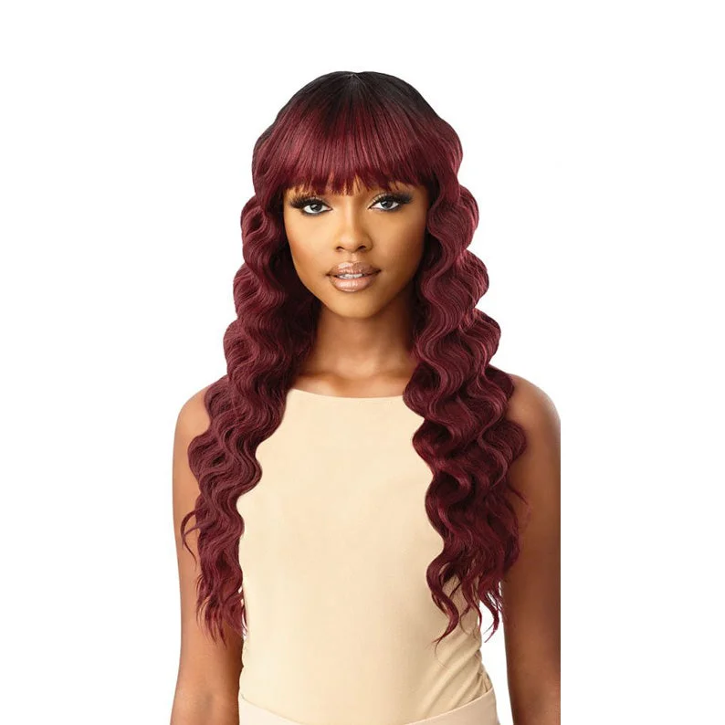 Lace wig with a honey - blonde color for a warm and sunny appearanceOUTRE WIGPOP Synthetic Full Wig - TANNIS