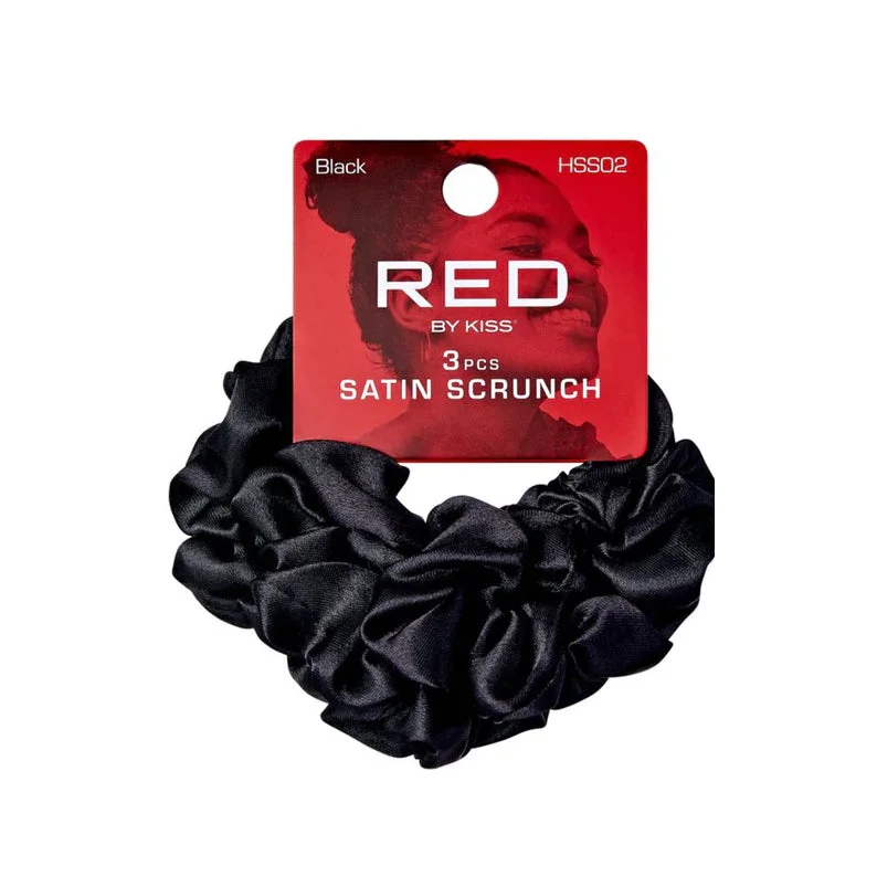 Lace wig with a natural - looking root for a more realistic lookRED #HSS02 Satin Scrunch [Black]