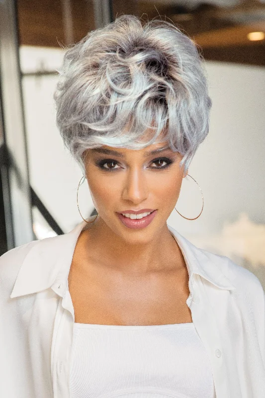 Lace wig with a platinum - blonde color for a bold and trendy lookRene of Paris Wigs - Max #2397