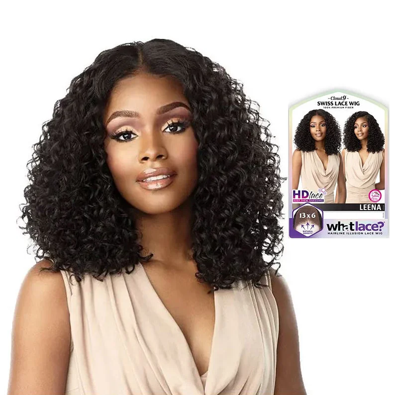 Lace wig with a middle - part for a classic and elegant styleSENSATIONNEL Cloud 9 Synthetic 13X6 HD Lace Front Wig - LEENA