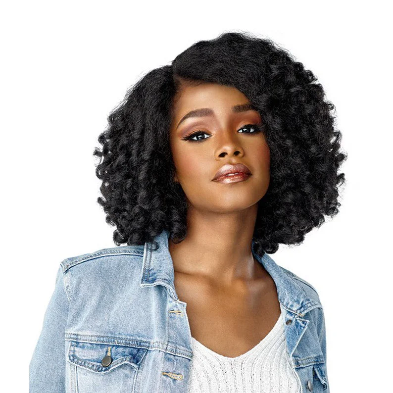 Lace wig with a 200 - density for a full and thick appearanceSENSATIONNEL Empress CURLS KINKS & CO Textured Lace Frint Wig ROLE MODEL