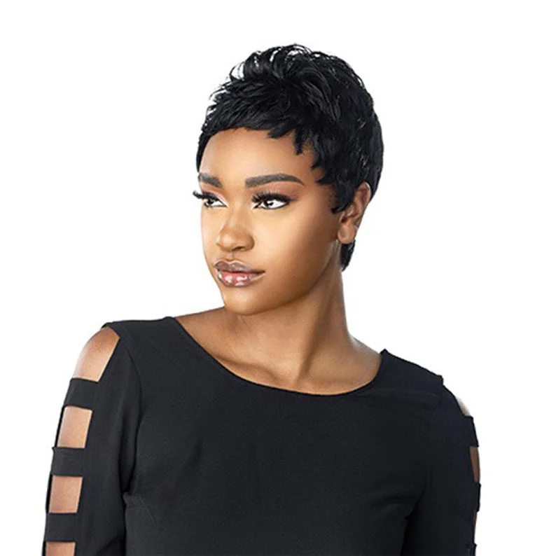 Lace wig with a curly texture for a bold and stylish choiceSENSATIONNEL Human Hair EMPIRE Wig MONA