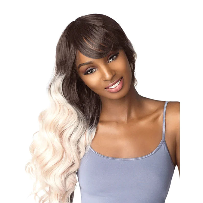 Lace wig with a wavy texture for a beachy lookSENSATIONNEL  Instant Fashion Dashly Full Cap Wig UNIT 5