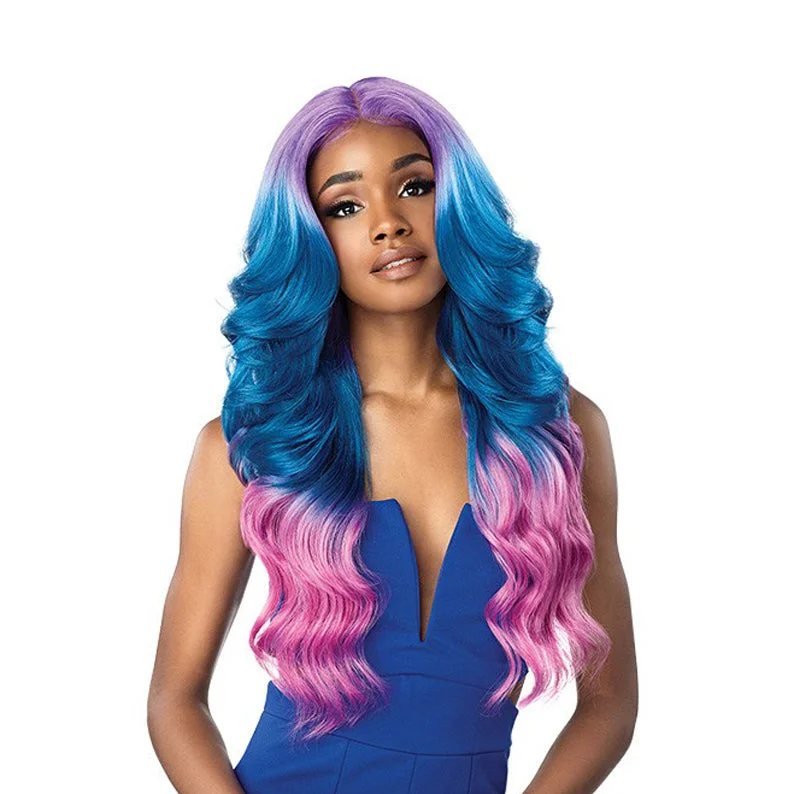 Lace wig with a pre - plucked hairline for a more natural lookSENSATIONNEL Shear Muse Ear-to-Ear Lace Front Wig CHANA