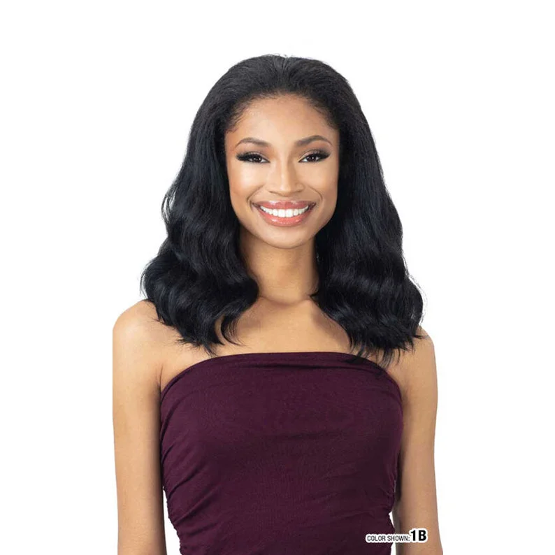 Lace wig with a silk - base cap for a comfortable and smooth feelSHAKE N GO FREETRESS EQUAL Drawstring Full Cap Natural Me - NATURAL PRESSED WAVES