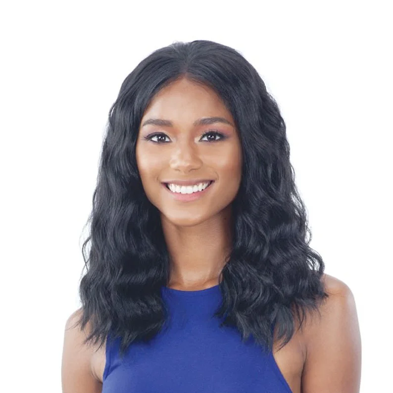 Lace wig with a 13x4 lace frontal for a wide - parting areaSHAKE N GO Freetress Equal Synthetic Hair Illution Lace Frontal Wig IL 001