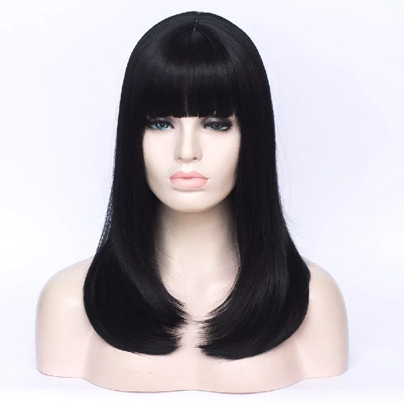 Long - length wig with a side - part for a more flattering lookAC210