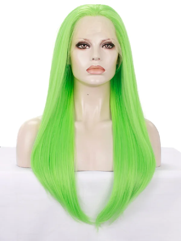 Long - length wig with a curly texture for a bold and stylish choiceALYSSA CHARTREUSE