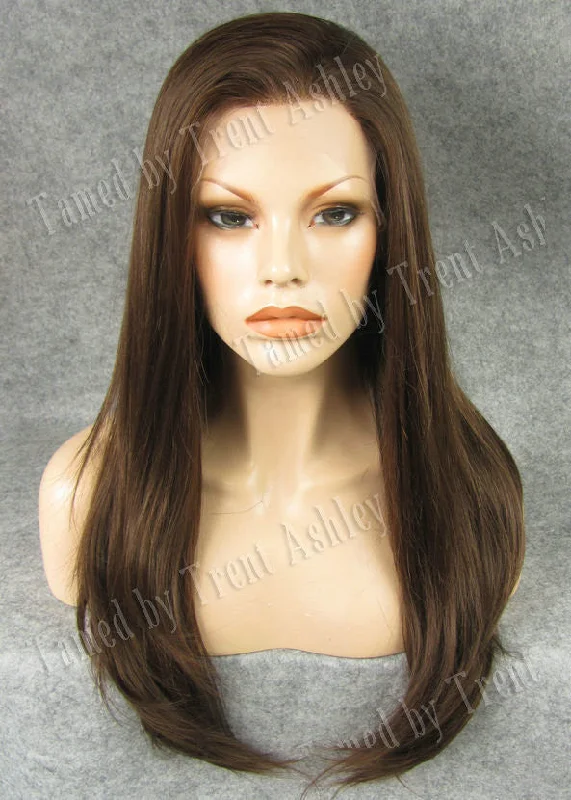 Human - hair long - length wig for a natural and luxurious feelALYSSA MOCHA